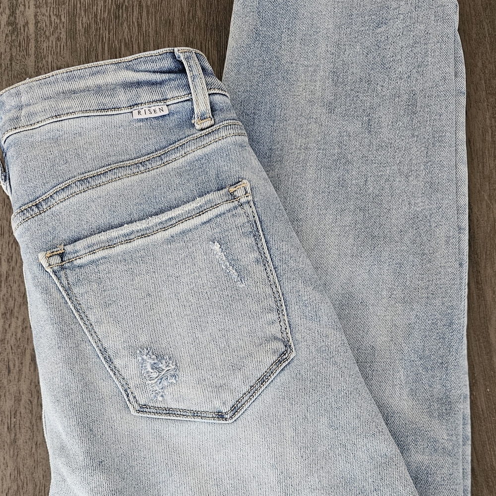 Risen Women's Light Blue Straight Leg Jeans